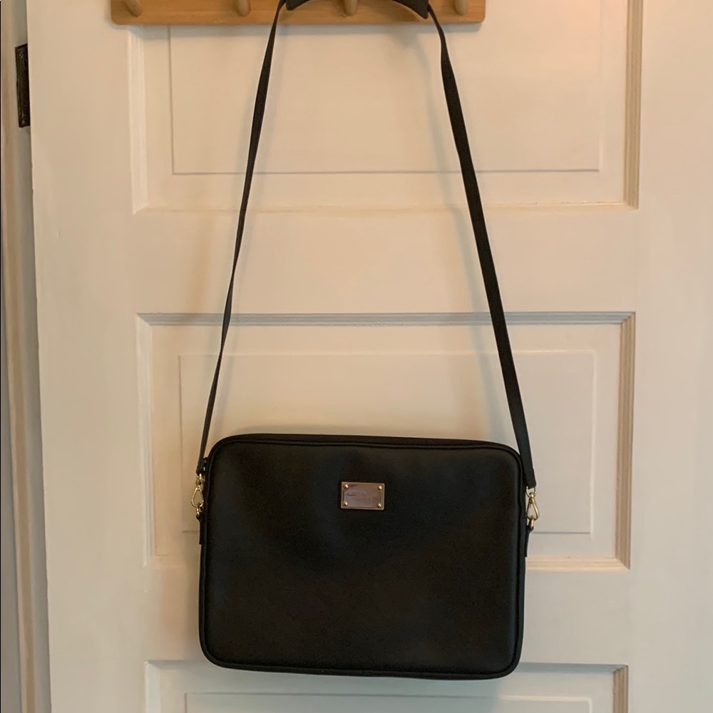 Michael Kors Black Laptop Bag with Structured Design